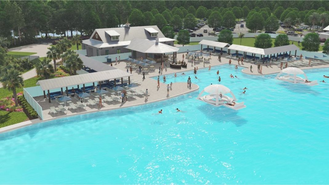 Swimming pool aerial view