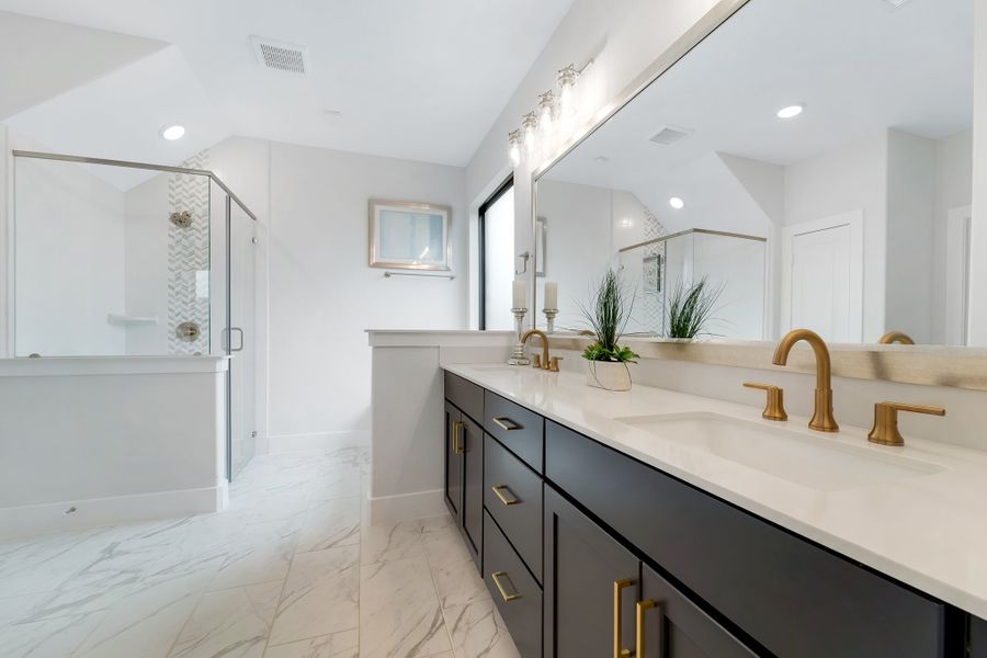 Furnished interior in a model home at Mulberry Farms in Santa Fe (Image 35).