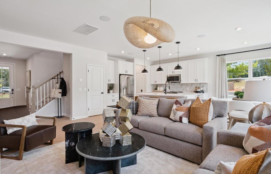 Furnished interior in a model home at Millstone in Cramerton (Image 11).