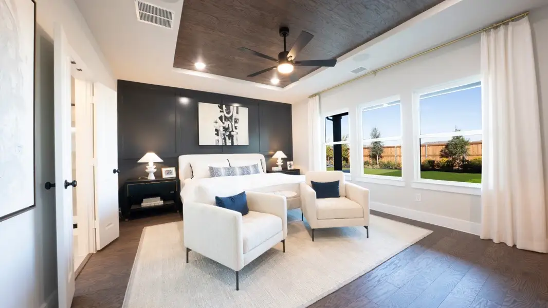 Furnished interior in a model home at The Meadows in Denton (Image 8).