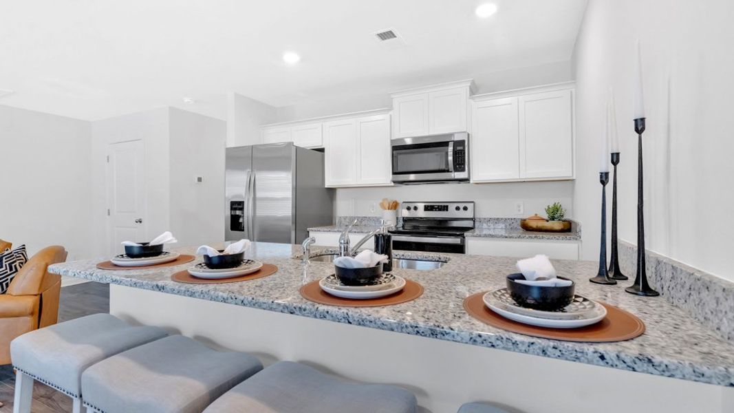 Furnished interior in a model home at Warren's Way Townhomes in Jonesborough (Image 3).