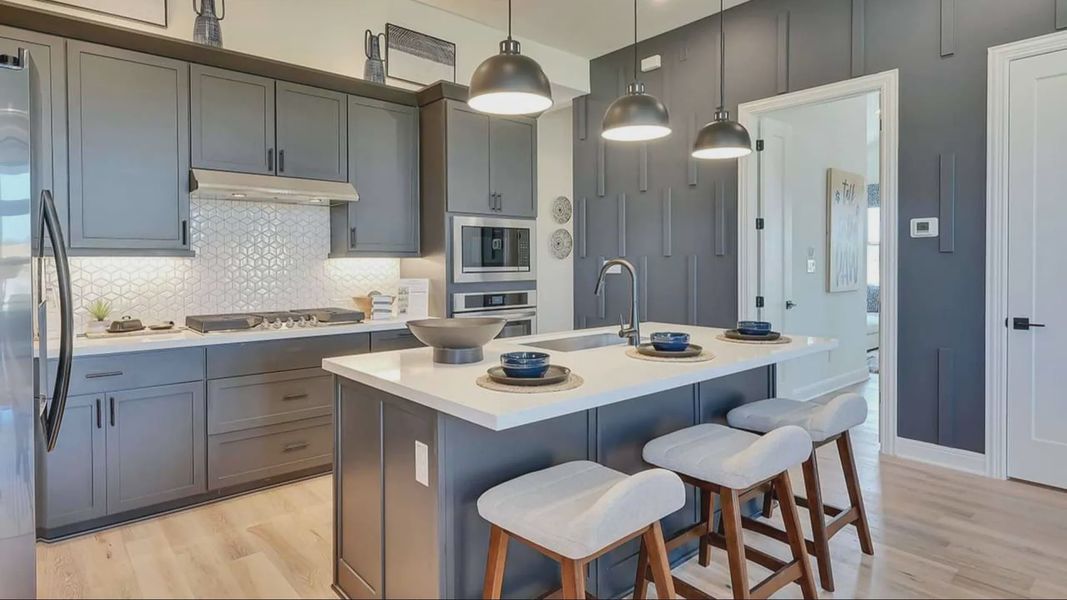 Furnished interior in a model home at Carillon in Manor (Image 24). Furnished interior in a model home at Carillon in Manor (Image 24).