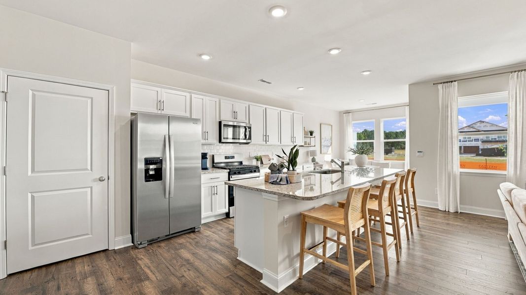 Furnished interior in a model home at West New Bern in New Bern (Image 8).