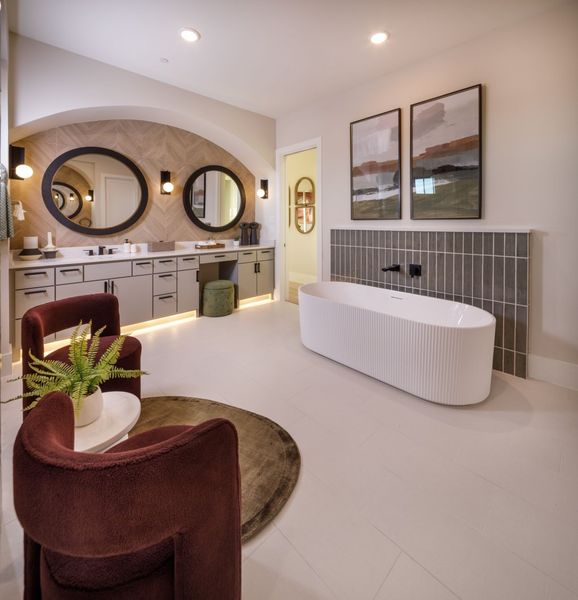 Furnished interior in a model home at Dean Farms in Lucas (Image 42).