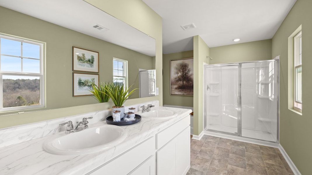 Furnished interior in a model home at Brooks Village in Dacula (Image 19).