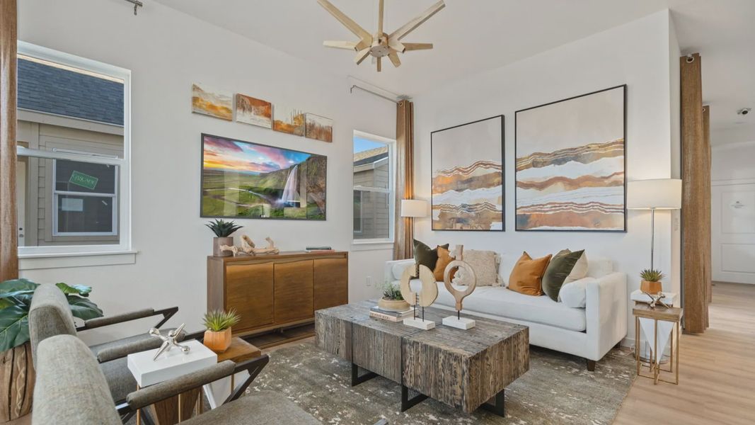 Furnished interior in a model home at Trailside on Harmony in Timnath (Image 5). Furnished interior in a model home at Trailside on Harmony in Timnath (Image 5).