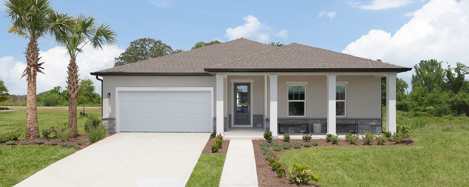 Front exterior of a home in the Tyson Reserve community, located in St. Cloud, FL (Image 8).