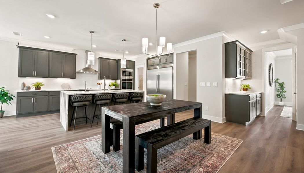 Furnished interior in a model home at Fowler Farms in Auburn (Image 112).