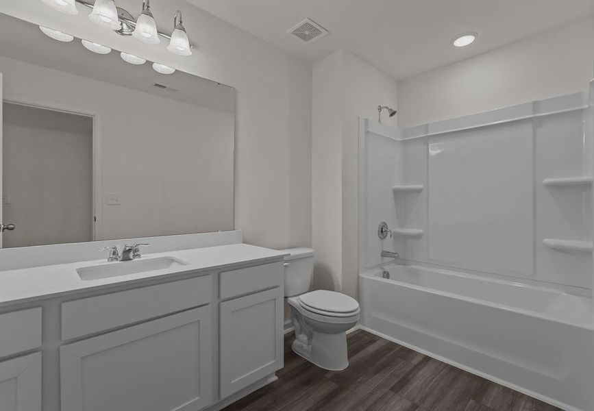 Furnished interior in a model home at The Summit at Carters Station in Columbia (Image 18).