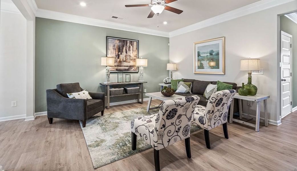 Furnished interior in a model home at Highland Crossing in Cartersville (Image 10).