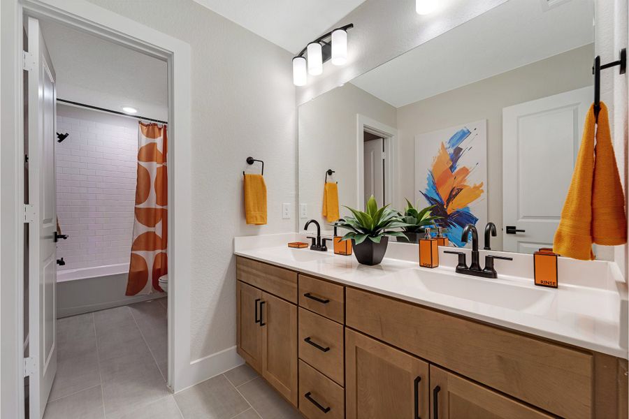 Furnished interior in a model home at Megan's Landing in Castroville (Image 39). Furnished interior in a model home at Megan's Landing in Castroville (Image 39).