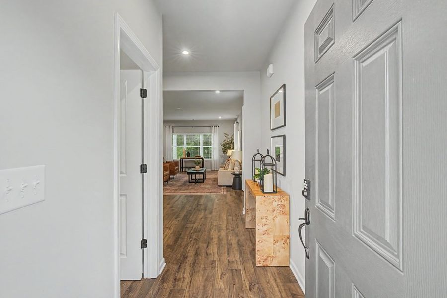 Furnished interior in a model home at The Reserve at Chapel Hill Phase II in Douglasville (Image 21). Furnished interior in a model home at The Reserve at Chapel Hill Phase II in Douglasville (Image 21).