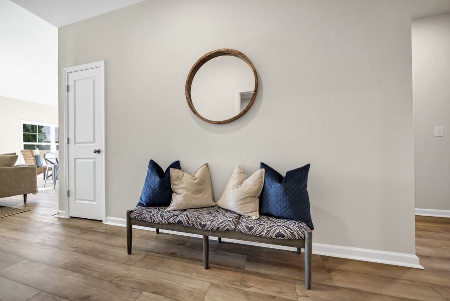 Furnished interior in a model home at Portrait Hills in Aiken (Image 56).