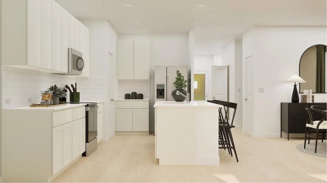 Furnished interior in a model home at Waterlin in St. Cloud (Image 30).