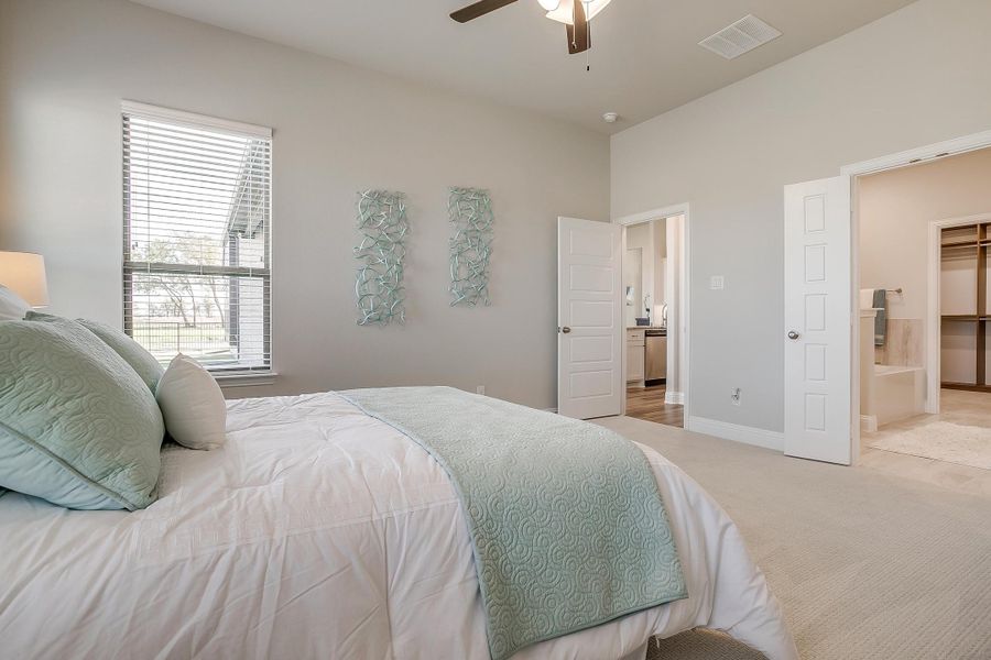 Furnished interior in a model home at Creekview Farms in Greenville (Image 29).