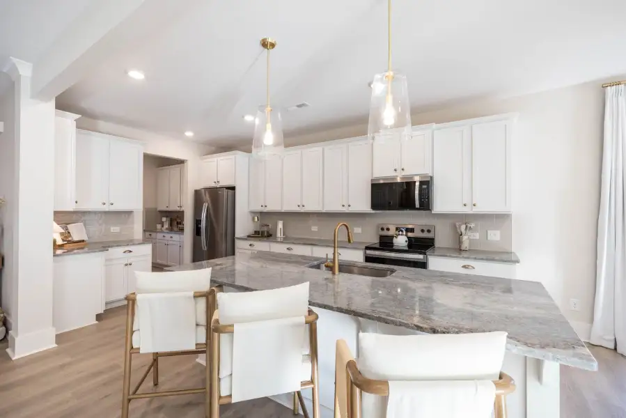 Furnished interior in a model home at Noah's Run TH in China Grove (Image 9).