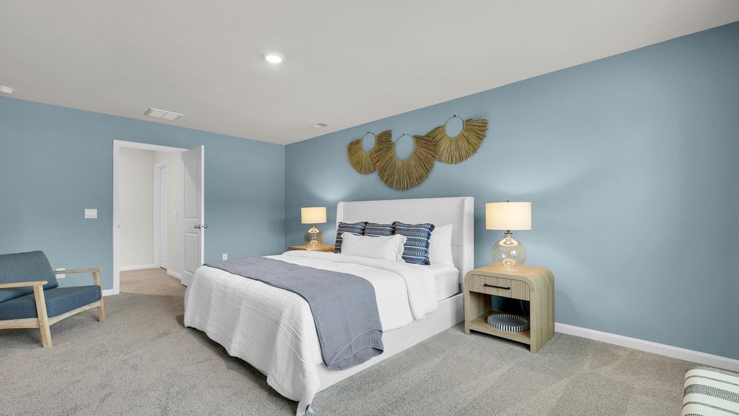 Furnished interior in a model home at The Cove at Mallard Crossing in Summerville (Image 35).