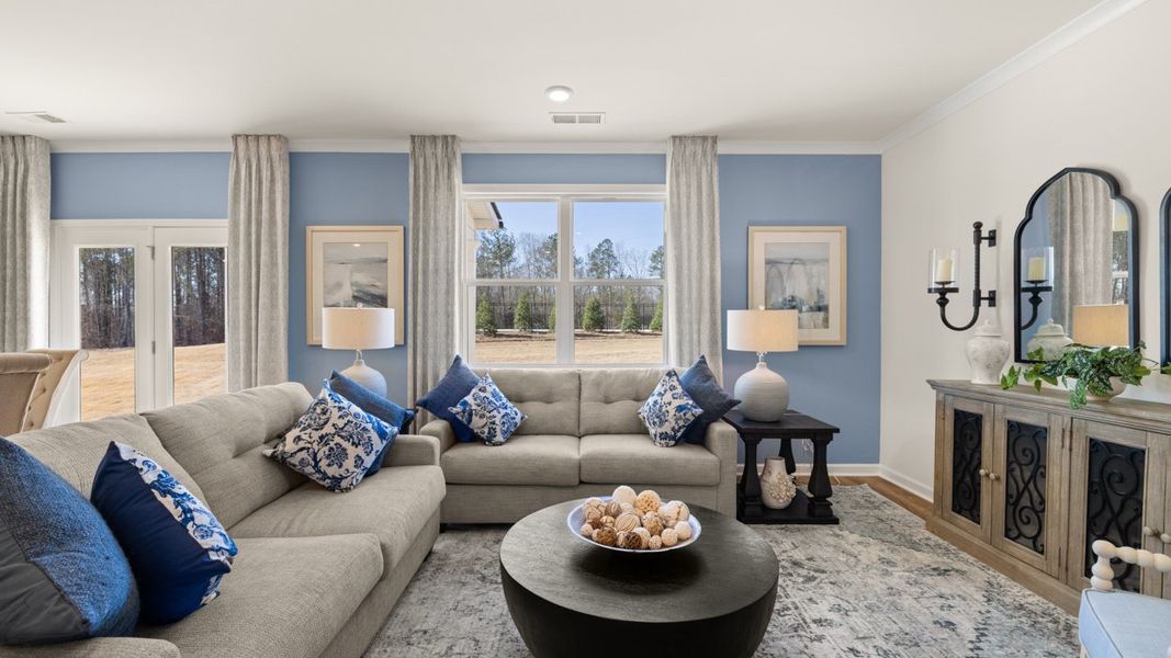 Furnished interior in a model home at Teamon Pointe in Griffin (Image 5). Furnished interior in a model home at Teamon Pointe in Griffin (Image 5).