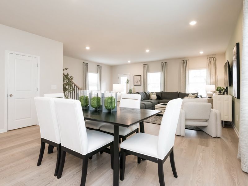 Furnished interior in a model home at Marshburn Landing - Bungalow Series in Wendell (Image 4).