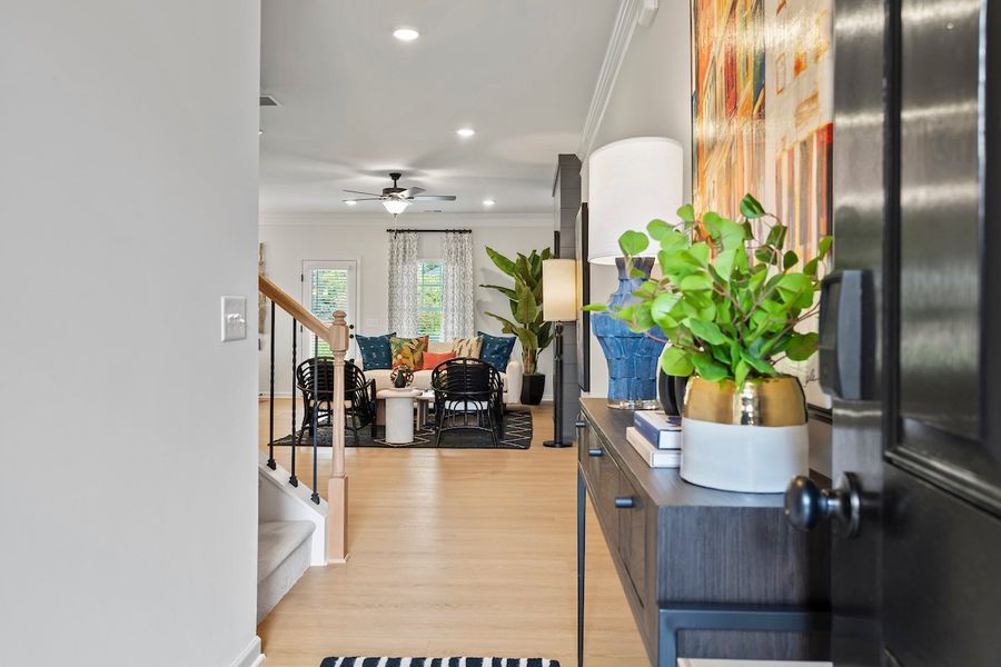 Furnished interior in a model home at Glendale Towns in Conyers (Image 62). Furnished interior in a model home at Glendale Towns in Conyers (Image 62).