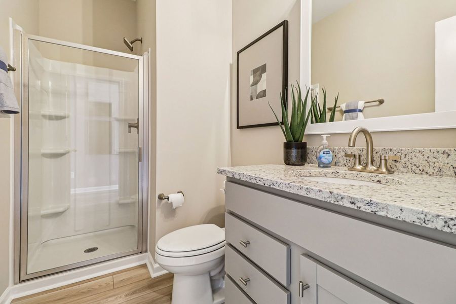 Furnished interior in a model home at Old Charleston Acres in Pelion (Image 9).