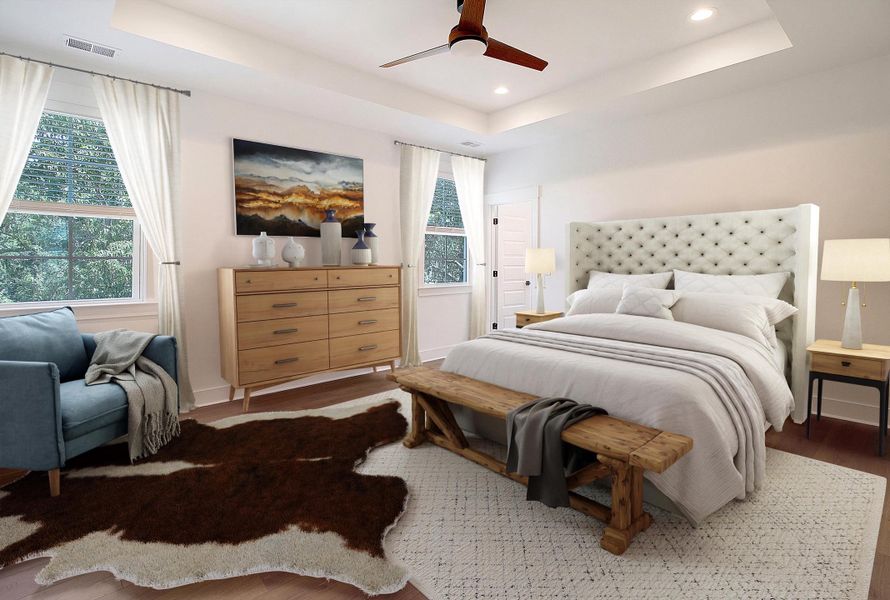 Furnished interior in a model home at Charleston County Homes in North Charleston (Image 23).