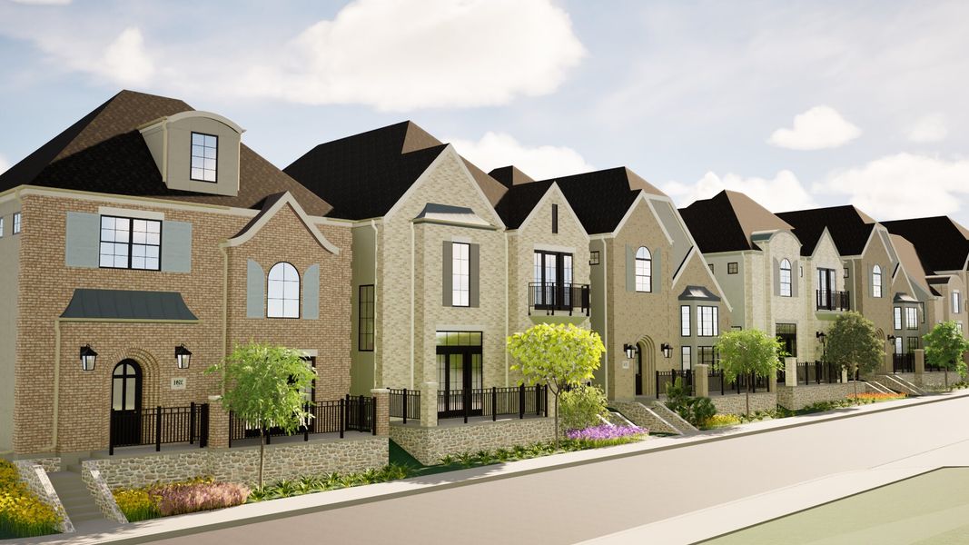 Front exterior of a home in the The Townhomes at Swan Lake Estates community, located in Dallas, TX (Image 7). Front exterior of a home in the The Townhomes at Swan Lake Estates community, located in Dallas, TX (Image 7).
