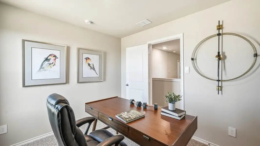 Furnished interior in a model home at Ponder Farms in Ponder (Image 22).