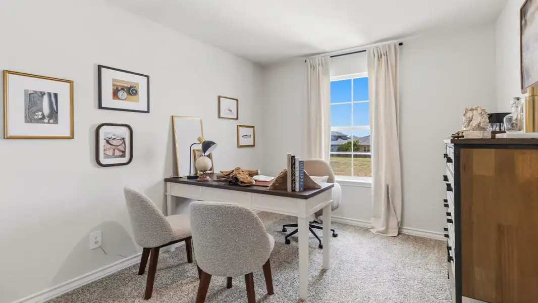 Furnished interior in a model home at Saddle Ridge Estates in Lytle (Image 23).