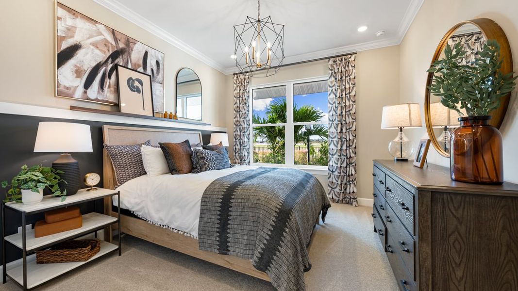 Furnished interior in a model home at Esplanade Lake Club in Fort Myers (Image 49). Furnished interior in a model home at Esplanade Lake Club in Fort Myers (Image 49).