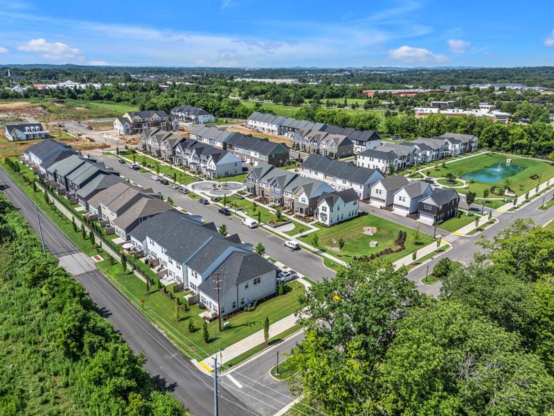 Aerial view of the Anderson Park community in Hendersonville, TN, showing layout and nearby surroundings (Image 17).