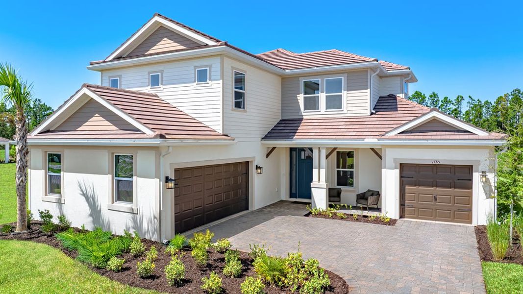 Front exterior of a home in the Hammock at Two Rivers community, located in Zephyrhills, FL (Image 13). Front exterior of a home in the Hammock at Two Rivers community, located in Zephyrhills, FL (Image 13).