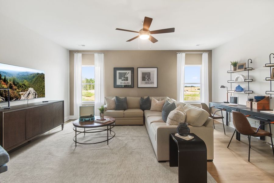 Furnished interior in a model home at Parkers Summit in Greer (Image 9).