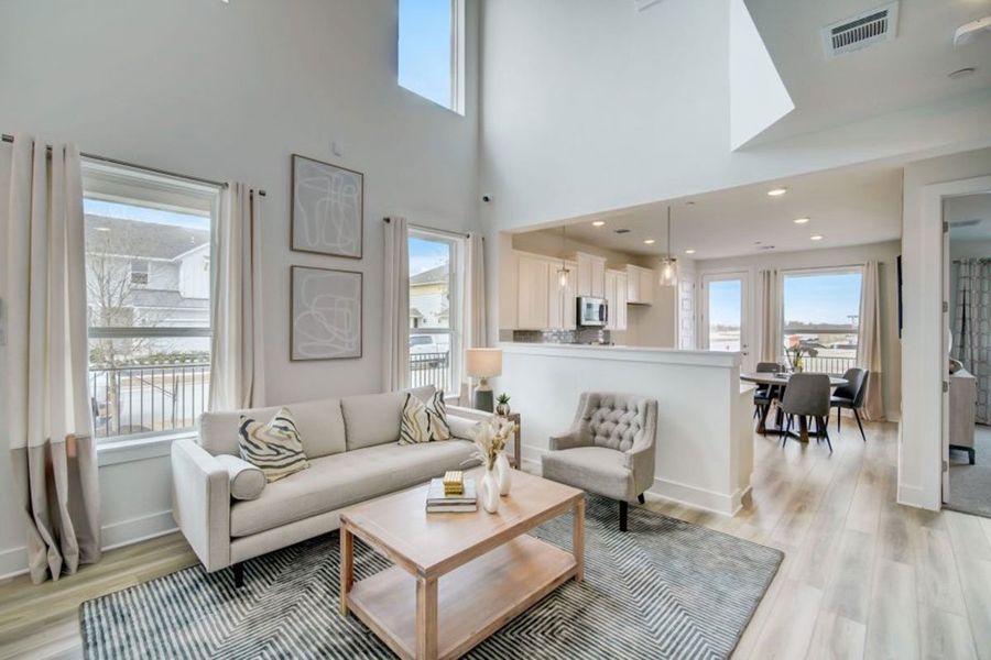 Furnished interior in a model home at Avery Centre in Round Rock (Image 4).