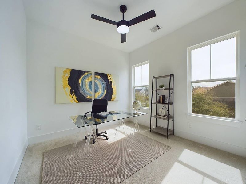 Furnished interior in a model home at Orange Spring Homes in Houston (Image 10).