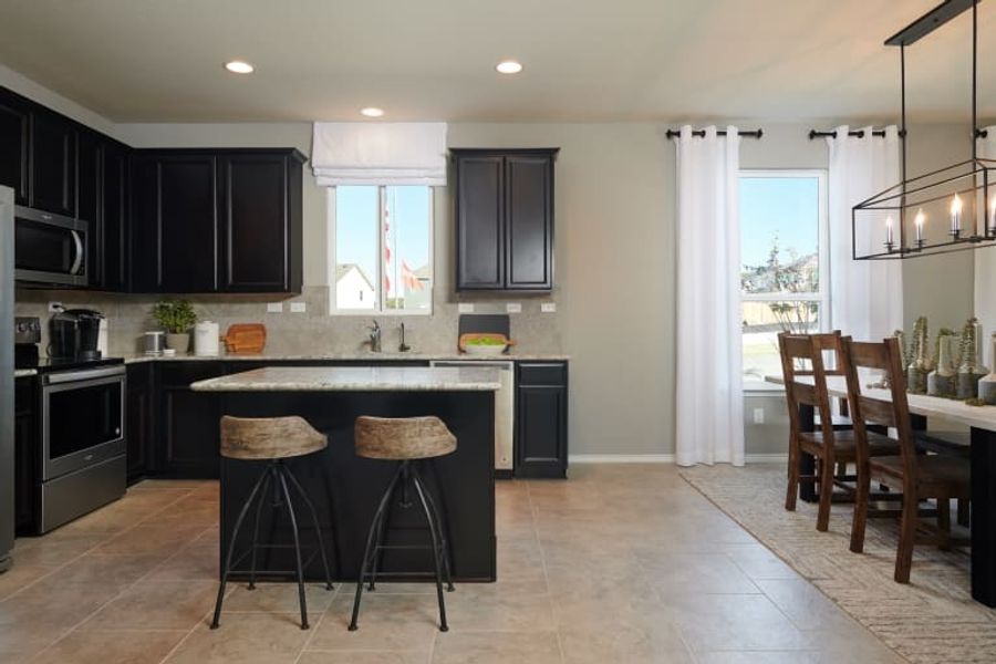 Furnished interior in a model home at Elley Crossing in New Braunfels (Image 18).