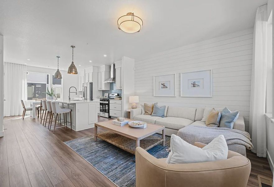 Furnished interior in a model home at Westminster Station in Westminster (Image 4). Furnished interior in a model home at Westminster Station in Westminster (Image 4).