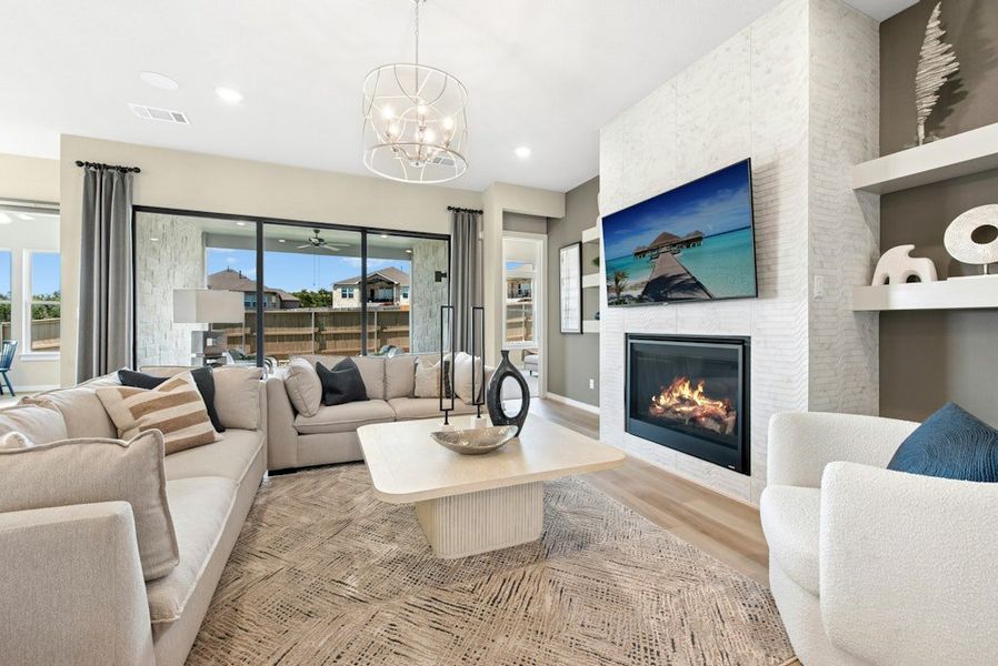 Furnished interior in a model home at The Colony in Bastrop (Image 5). Furnished interior in a model home at The Colony in Bastrop (Image 5).