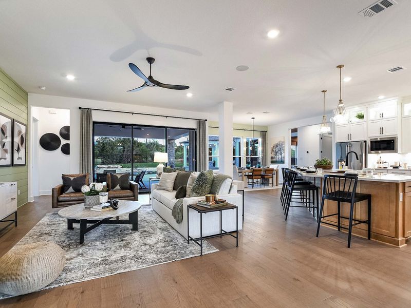 Furnished interior in a model home at Rees Landing Estates in Spicewood (Image 8).