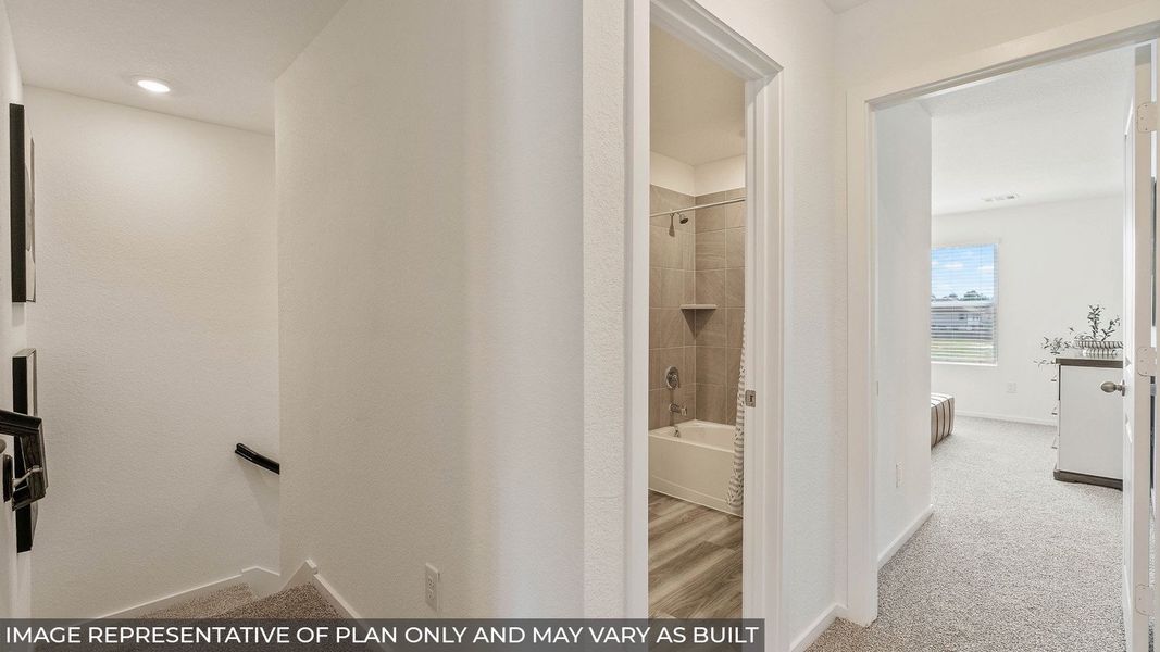 Furnished interior in a model home at Bridges on Lake Houston Villas in Humble (Image 18). Furnished interior in a model home at Bridges on Lake Houston Villas in Humble (Image 18).