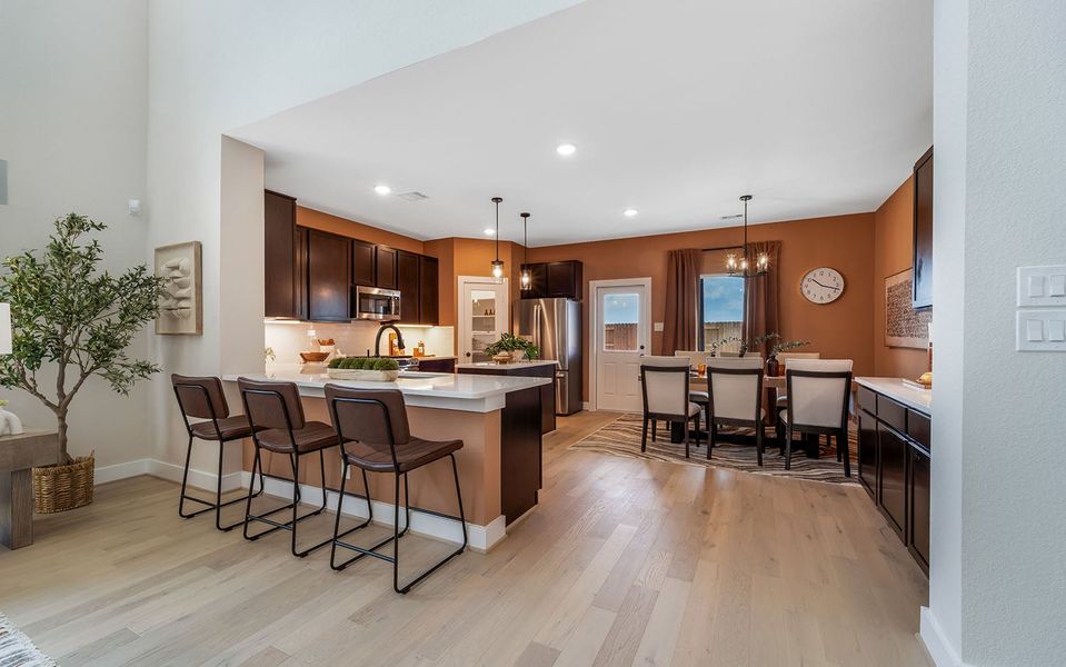 Furnished interior in a model home at Harvest Pointe in Needville (Image 12).