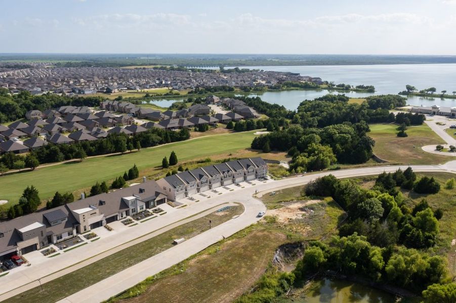 Aerial view of the Heath Golf and Yacht Club community in Heath, TX, showing layout and nearby surroundings (Image 13).