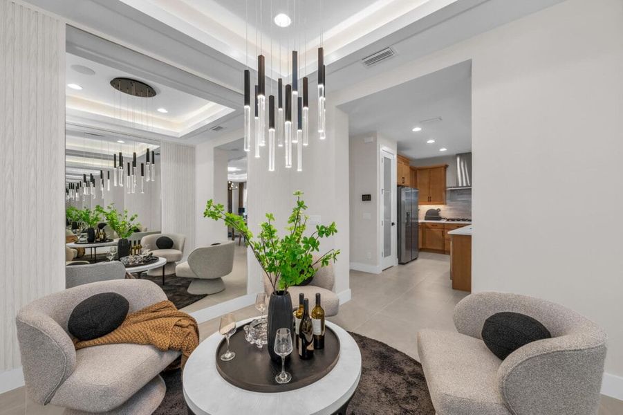 Furnished interior in a model home at Reflection Villas at Watercolor Place in Bradenton (Image 109).