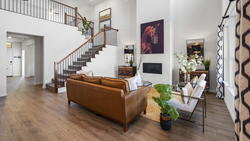 Furnished interior in a model home at The Woods at Lindsey Place in Anna (Image 60).