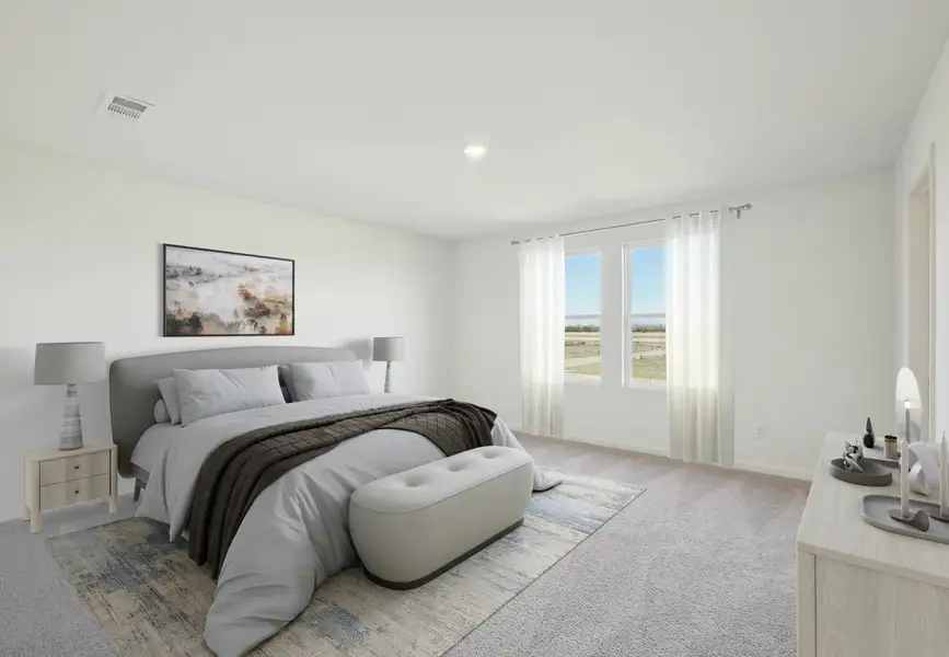 Furnished interior in a model home at The Wilder in Adkins (Image 6).