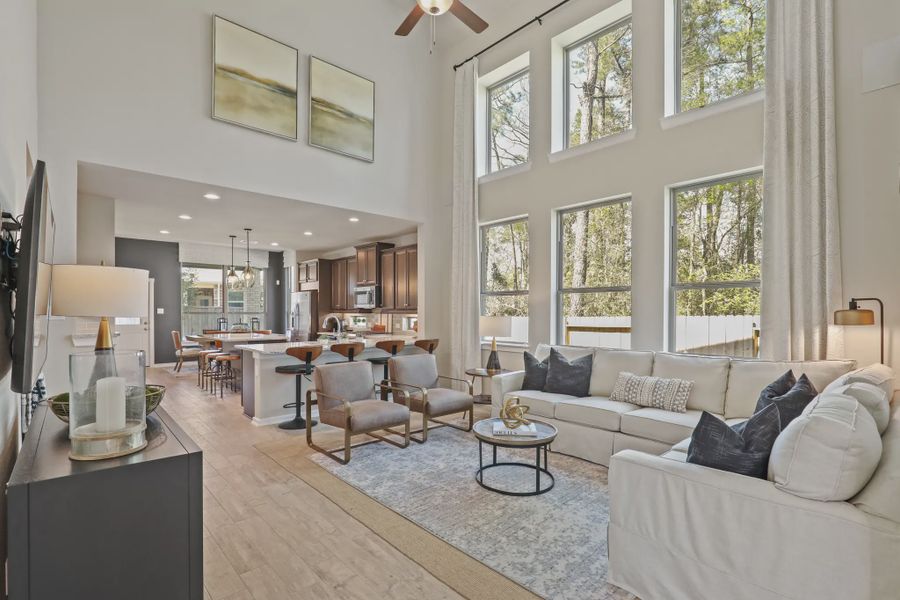 Furnished interior in a model home at The Woodlands Hills in Willis (Image 4).