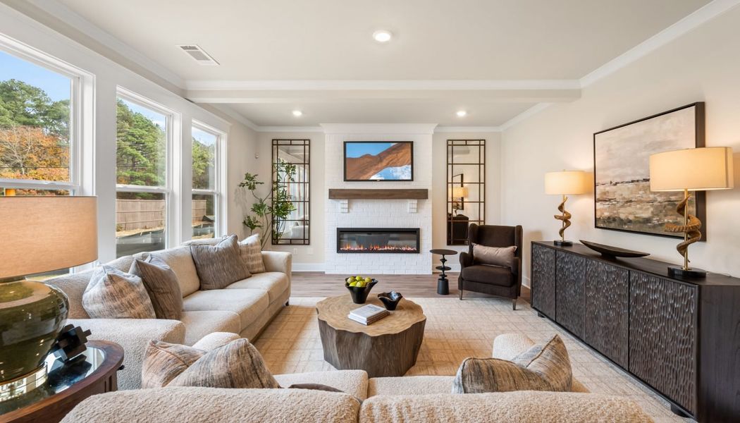 Furnished interior in a model home at Pinecrest Ridge in Dacula (Image 23).