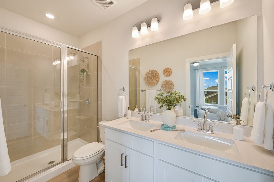 Furnished interior in a model home at Emory Crossing in Hutto (Image 14).