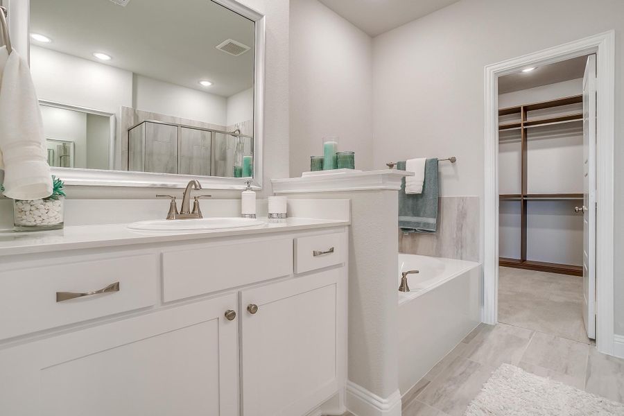 Furnished interior in a model home at Creekview Farms in Greenville (Image 33).