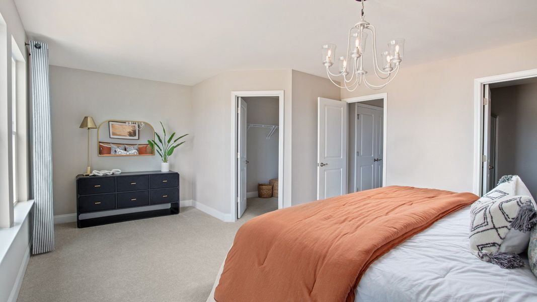 Furnished interior in a model home at Sidney Creek Townhomes in Zebulon (Image 35).